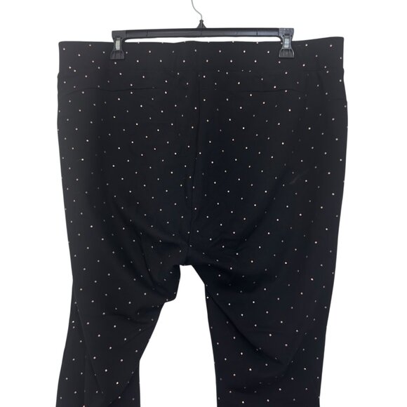 Philosophy Womens Polka Dot Pants SZ 3X Black/Metallic Dot Pattern - Picture 10 of 11